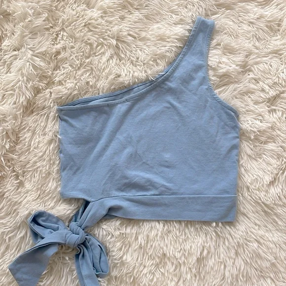 Light blue one strap tink top - Picture 1 of 1